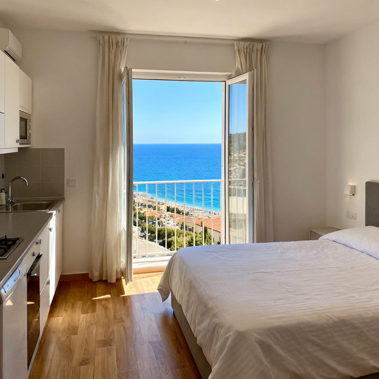 Studio avec vue mer